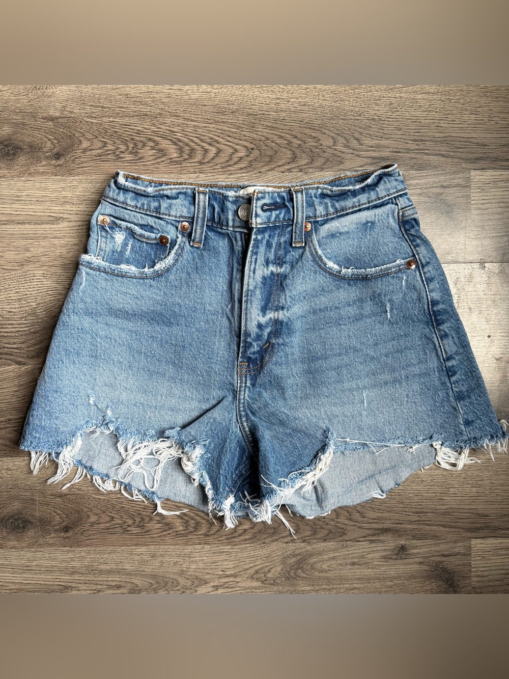 Abercrombie & Fitch 90’s Relaxed High Rise Denim Shorts